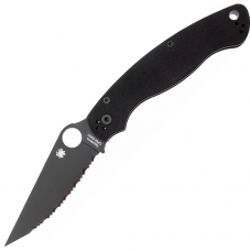 Нож Spyderco Military 2 Black Blade, CPM S30V, G-10, black, serrated