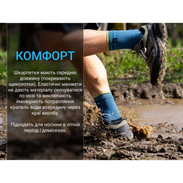 Носки водонепроницаемые Dexshell Running Lite 2.0 Socks, темно-голубые, размер S (36-38)