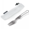 Вилка титановая складная Naturehike NH19C001-J серая с мешочком