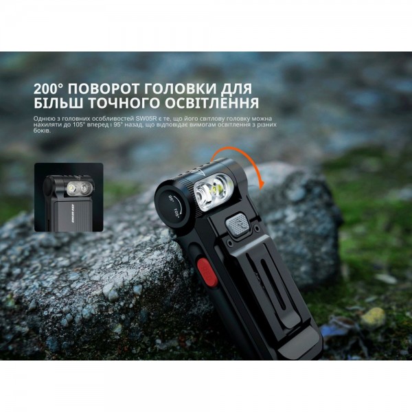 Ліхтар Fenix ​​SW05R-RED LED чорний