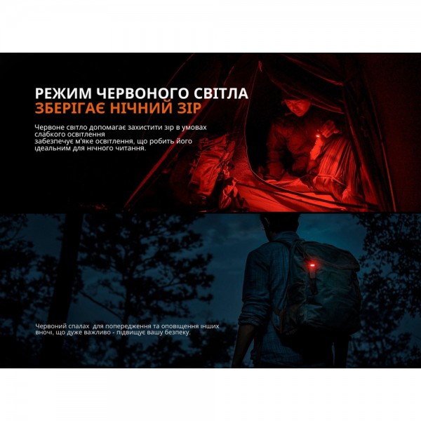 Ліхтар Fenix ​​SW05R-RED LED чорний