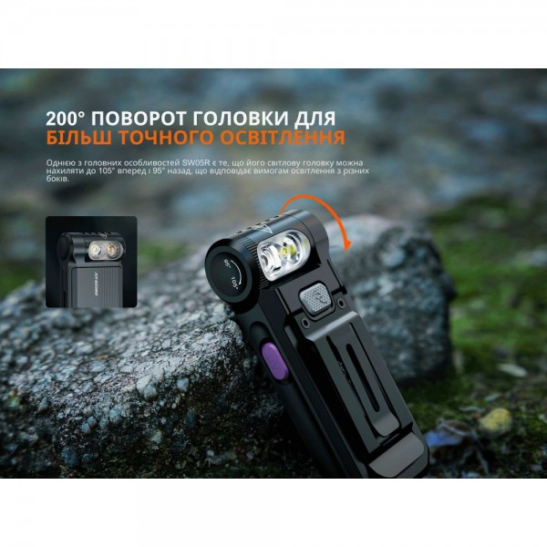 Ліхтар Fenix ​​SW05R-UV LED чорний