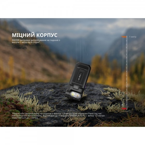 Ліхтар Fenix ​​SW05R-UV LED чорний