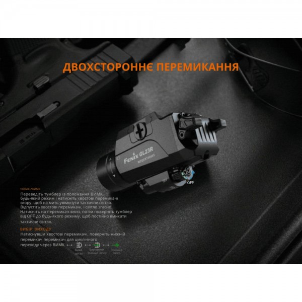 Фонарь к пистолету Fenix ​​GL23R с лазерным прицелом