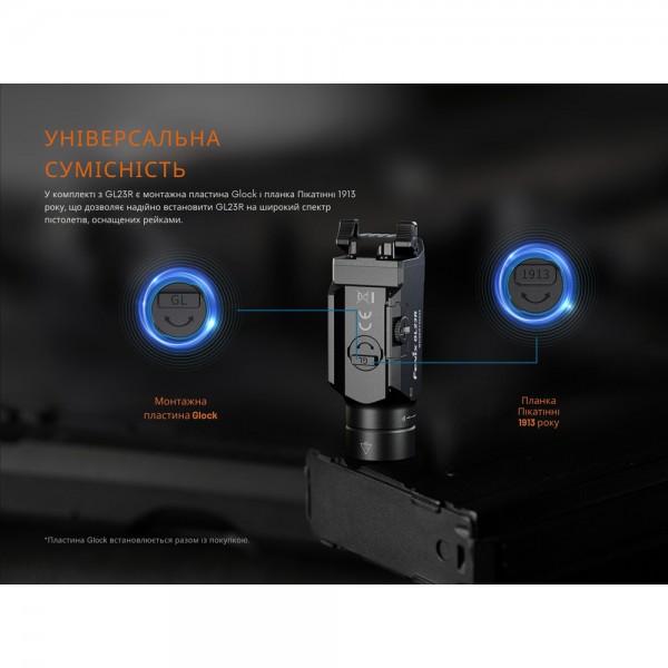 Фонарь к пистолету Fenix ​​GL23R с лазерным прицелом