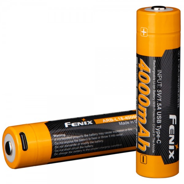 Аккумулятор 18650 Fenix ARB-L18-4000U Type-C