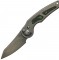 Нож Fox Jupiter Black Blade Titanium, Bead blasted Titanium + Jungle Wear carbon fiber Gray/Green