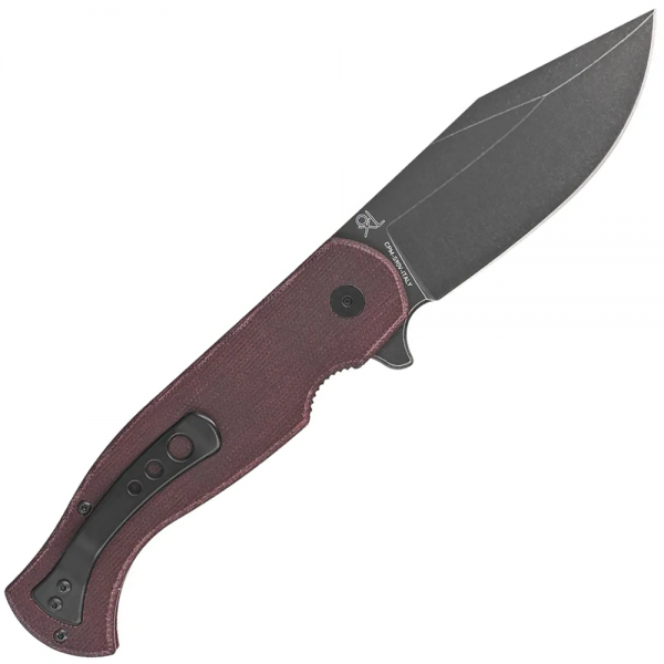 Нож Fox Eastwood Tiger Black Blade Micarta Burgundy