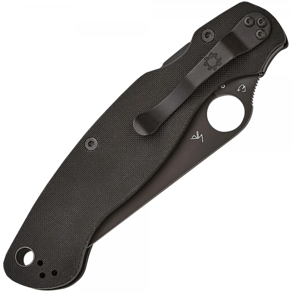 Нож Spyderco Military 2 Black Blade, CPM S30V, G-10 Black