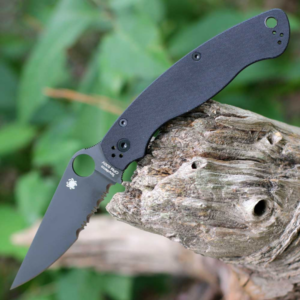 Нож Spyderco Military 2 Black Blade, CPM S30V, G-10 Black