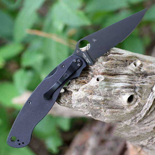 Нож Spyderco Military 2 Black Blade, CPM S30V, G-10 Black