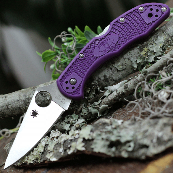 Нож Spyderco Delica 4 Lightweight, VG-10, FRN Purple