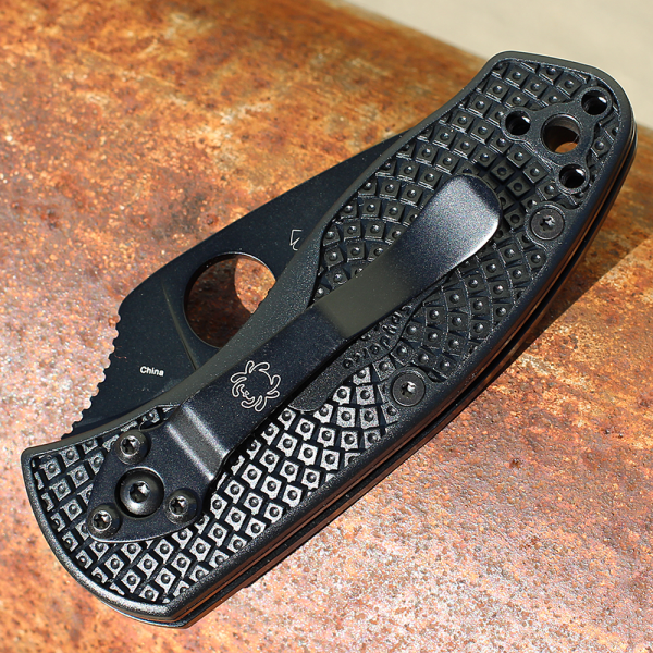 Нож Spyderco Ambitious Lightweight Black Blade, 8Cr13MoV, FRN Black