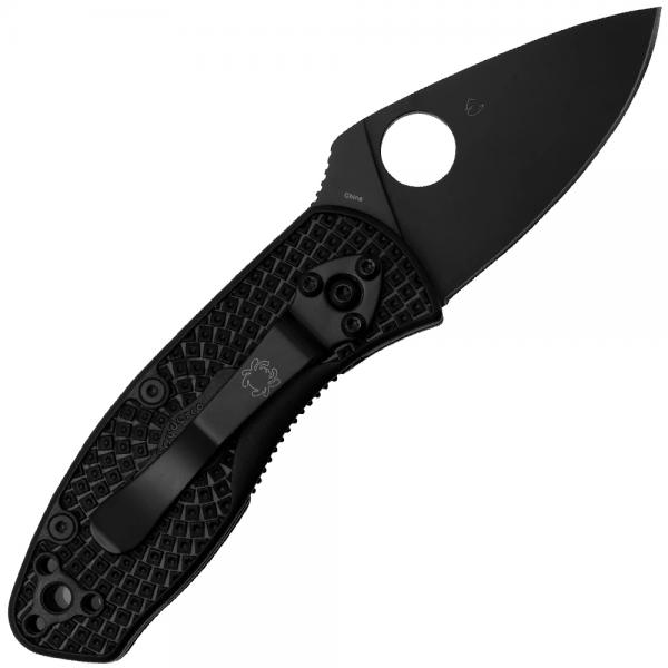Нож Spyderco Ambitious Lightweight Black Blade, 8Cr13MoV, FRN Black