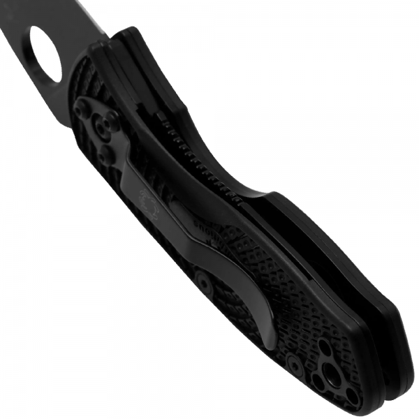 Нож Spyderco Ambitious Lightweight Black Blade, 8Cr13MoV, FRN Black