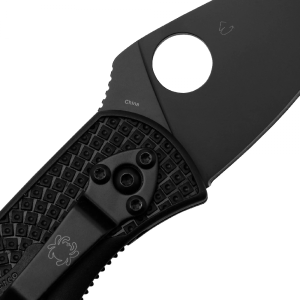 Нож Spyderco Ambitious Lightweight Black Blade, 8Cr13MoV, FRN Black