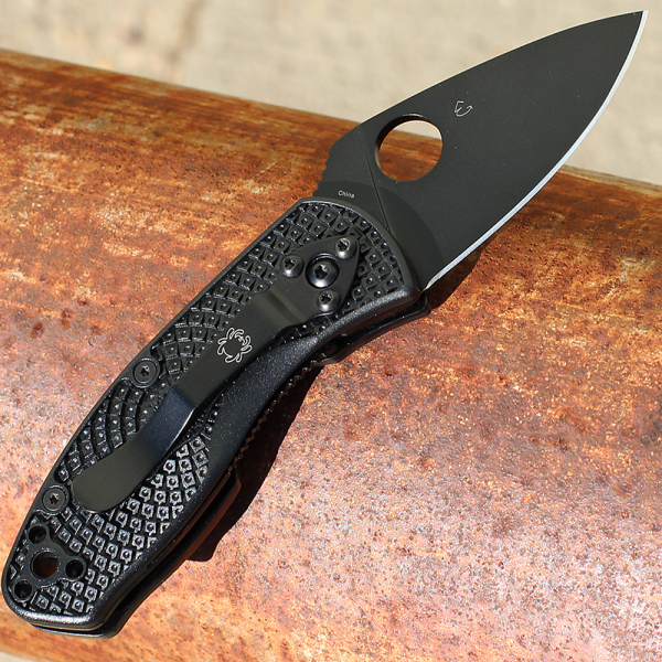 Нож Spyderco Ambitious Lightweight Black Blade, 8Cr13MoV, FRN Black