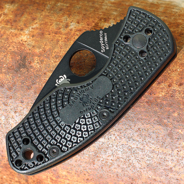Нож Spyderco Ambitious Lightweight Black Blade, 8Cr13MoV, FRN Black