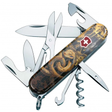 Ніж Victorinox Swiss Army Climber Zodiac Золота дерев'яна змія