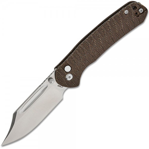 Нож CJRB Bowie Pyrite, AR-SFII, Micarta Od green 