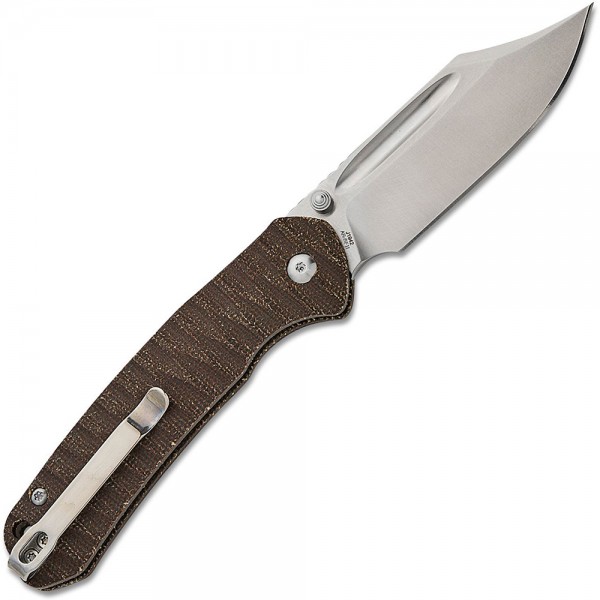 Нож CJRB Bowie Pyrite, AR-SFII, Micarta Od green 