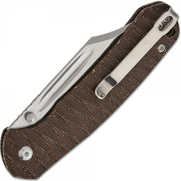 Нож CJRB Bowie Pyrite, AR-SFII, Micarta Od green 