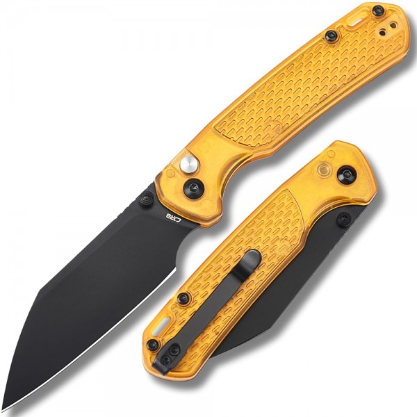 Нож CJRB Pyrite-Light, Black Blade, AR-RPM9, FRN Yellow
