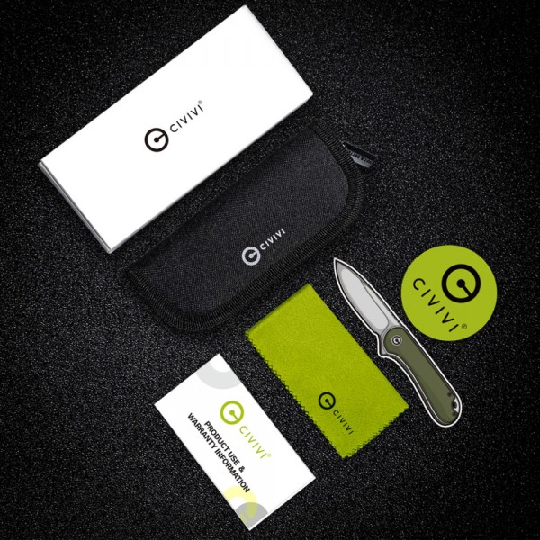 Нож Civivi Qubit Green Aluminum C22030E-DS1