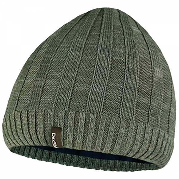 Водонепроницаемая шапка Dexshell Heathered Rib Knit Beanie, onesize (56-58 см), Хаки