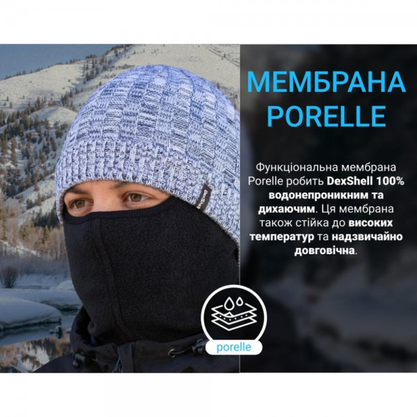 Водонепроницаемая шапка Dexshell Heathered Rib Knit Beanie, onesize (56-58 см), Хаки