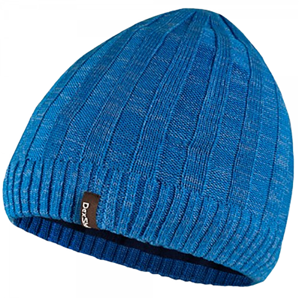 Водонепроницаемая шапка Dexshell Heathered Rib Knit Beanie, onesize (56-58 см), Синяя