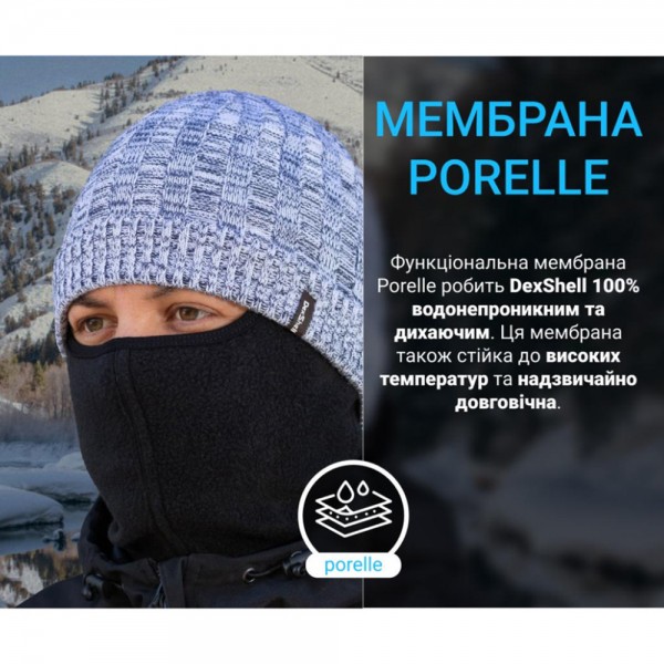 Водонепроницаемая шапка Dexshell Heathered Rib Knit Beanie, onesize (56-58 см), Синяя