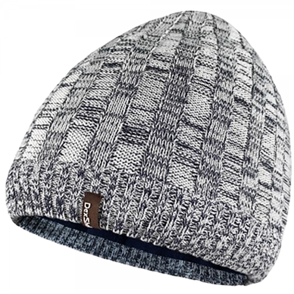 Водонепроницаемая шапка Dexshell Heathered Rib Knit Beanie, onesize (56-58 см), Бело-серая
