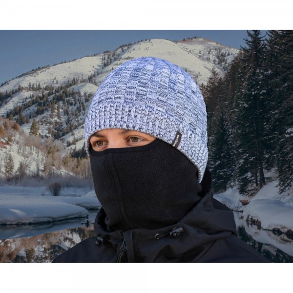 Водонепроницаемая шапка Dexshell Heathered Rib Knit Beanie, onesize (56-58 см), Бело-серая