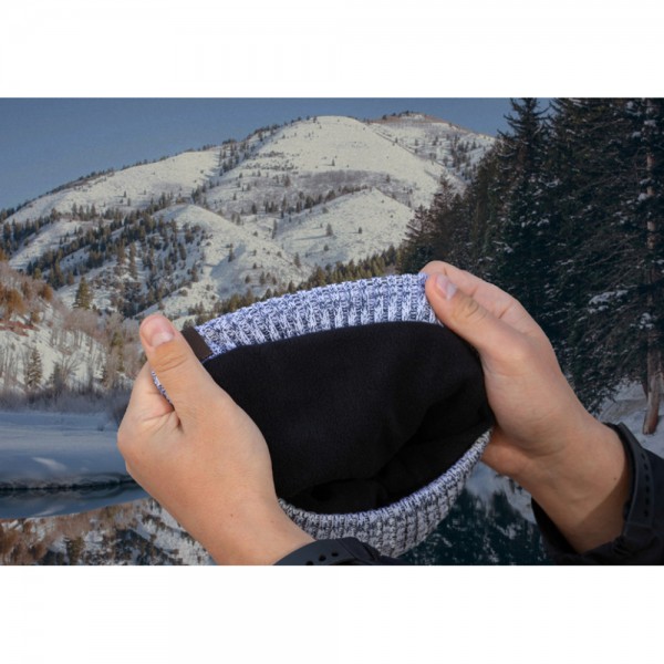 Водонепроницаемая шапка Dexshell Heathered Rib Knit Beanie, onesize (56-58 см), Бело-серая