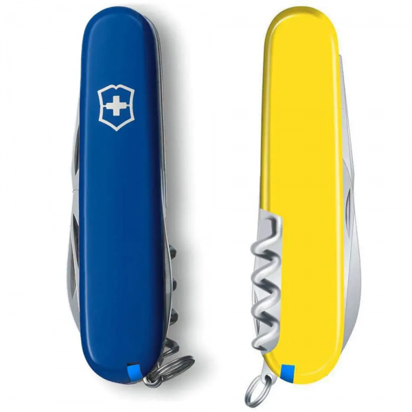 Нож Victorinox Swiss Army Camper Ukraine Сине-Желтый 1.3613.2.8