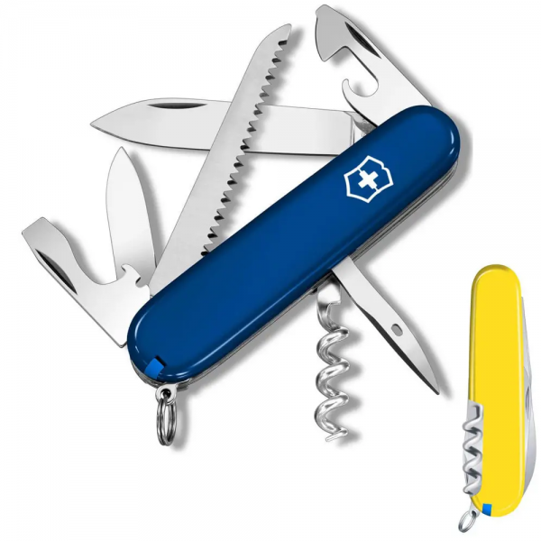 Нож Victorinox Swiss Army Camper Ukraine Сине-Желтый 1.3613.2.8