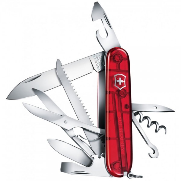 Нож Victorinox Swiss Army Huntsman Прозрачный красный 1.3713.T
