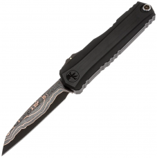 Нож Microtech Coppermai Damascus Hefted Alloy Hard Cut Bronzed w/DLC Accents and Tritium Button Insert