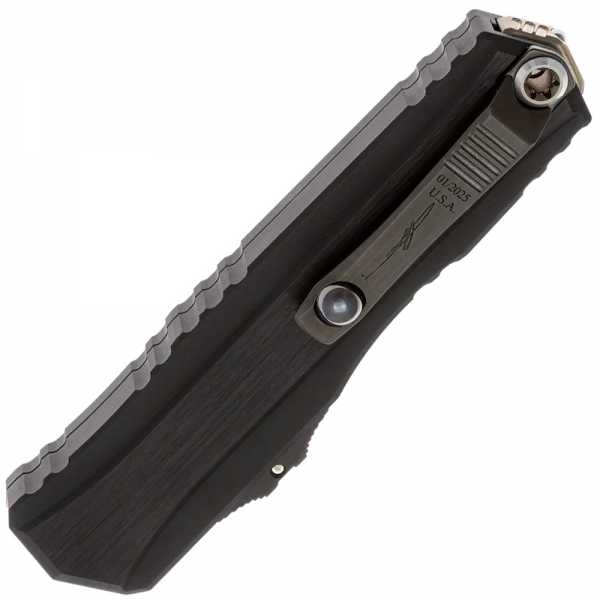 Нож Microtech Coppermai Damascus Hefted Alloy Hard Cut Bronzed w/DLC Accents and Tritium Button Insert
