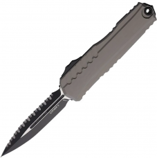 Нож Microtech Cypher II D/E Black Natural Clear, серрейтор