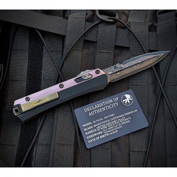 Нож Microtech Marfione Select Glykon Rose Gold w/ Rose Gold PVD Accent Black