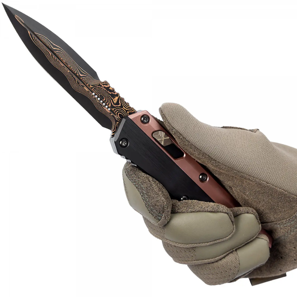 Нож Microtech Marfione Select Glykon Rose Gold w/ Rose Gold PVD Accent Black