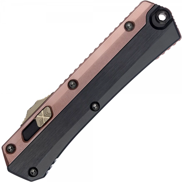 Нож Microtech Marfione Select Glykon - Bayonet Blued Baker Forge Coppermai Damascus Hefted Alloy w/Rose Gold PVD Blue