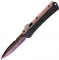 Нож Microtech Marfione Select Glykon - Bayonet Bronze Baker Forge Coppermai Damascus Hefted Alloy w/Rose Gold PVD Purple