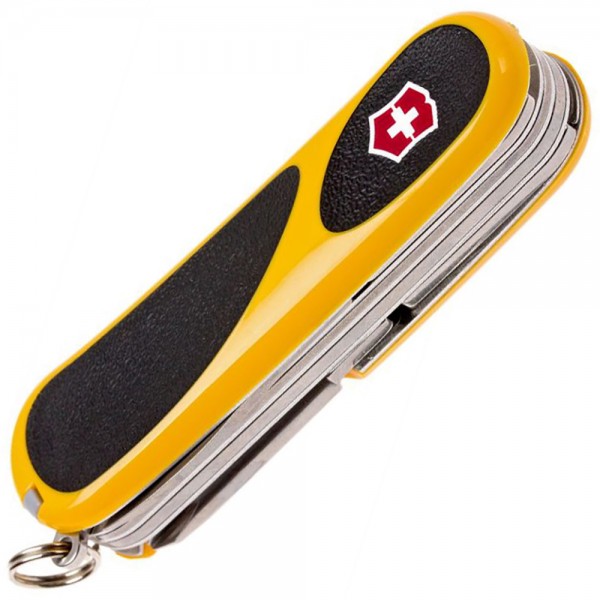 Нож Victorinox Delemont, EvoGrip S18, 85 мм, Желтый/Черный 2.4913.SC8