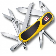 Ніж Victorinox Delemont, EvoGrip S18, 85 мм, Жовтий/Чорний (блістер) 2.4913.SC8B1
