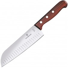 Ніж кухонний Victorinox Santoku fluted, 17см, рожеве дерево 6.8520.17G