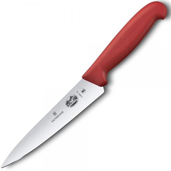 Нож кухонный разделочный Victorinox Fibrox 19 см, Красный 5.2001.19
