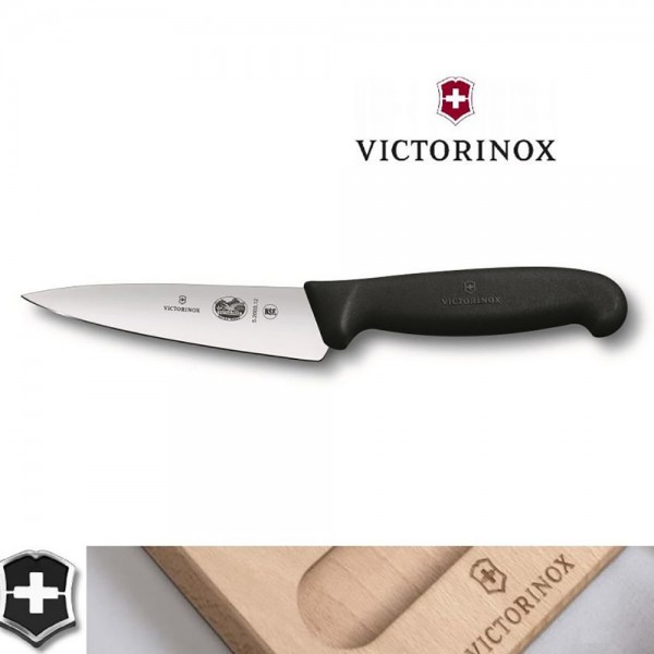 Нож кухонный разделочный Victorinox Fibrox Kitchen 12 см Черный 5.2003.12